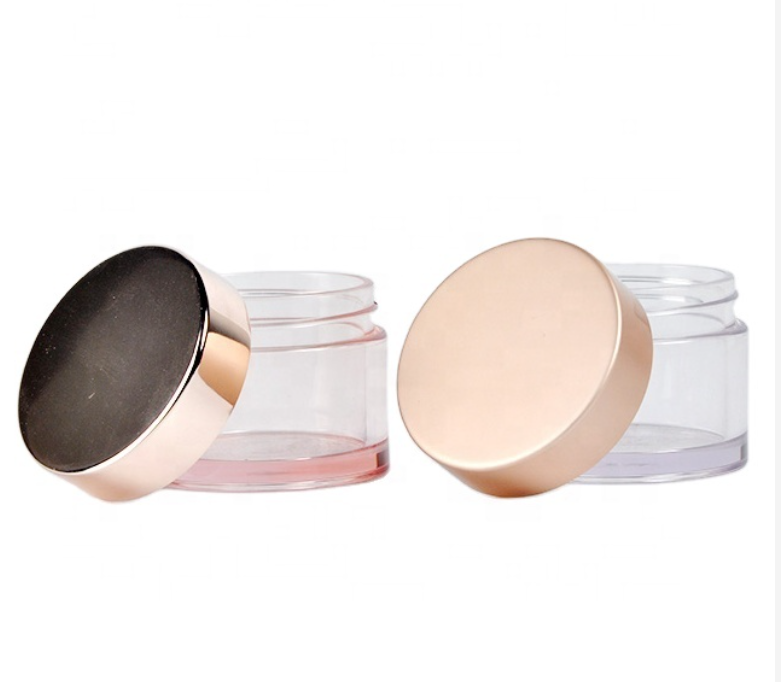 black and white plastic cosmetic packaging for body butter